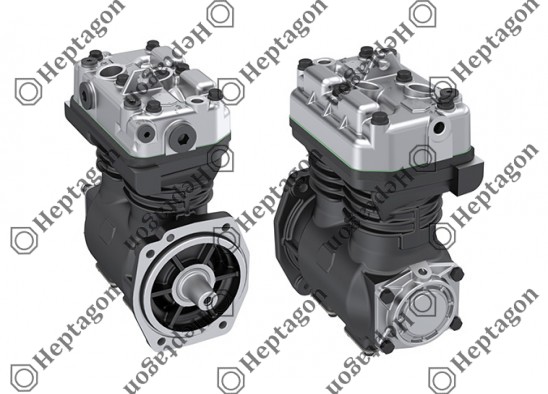 Twin Cylinder Compressor Ø75 mm-440 CC -Stroke 50 mm / 1001 342 002