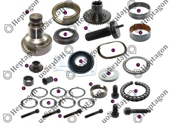 ADJUSTING MECHANISM SET FRONT LEFT / 2004 140 152