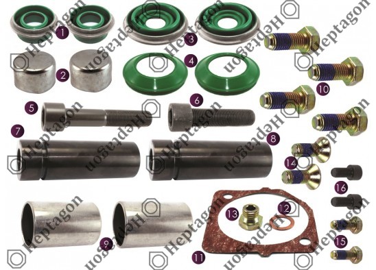 PIN REPAIR KIT / 2004 140 476 / MERITOR : MCK1171,  DAF : 1489989,  RENAULT : 5021170885,  VOLVO : AMMCK1171