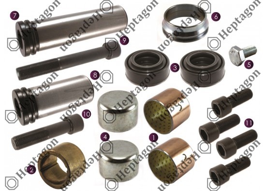 PIN REPAIR KIT / 2004 140 540 / MERITOR : MCK1140,  MERITOR : MCK1243,  RENAULT : 5001860791,  VOLVO : 85107912,  MAN : 81508026025