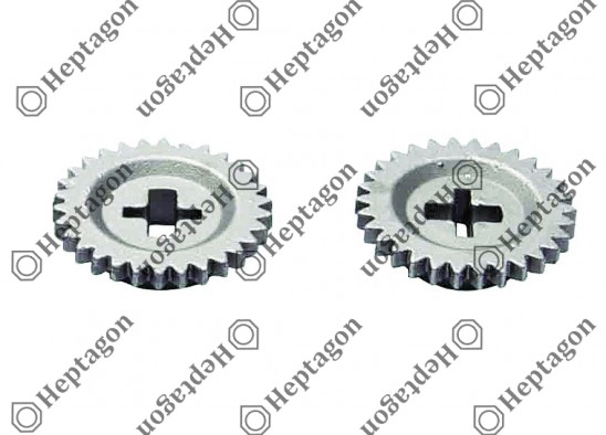 CALIPER MECHANISM GEAR SET / 3004 131 116