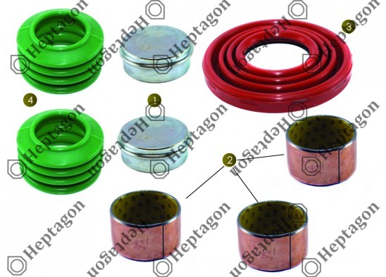 CALIPER BOOT & PIN CAP SET / 3004 131 155