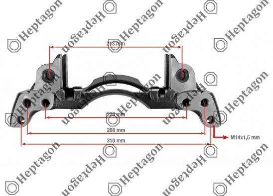 CALIPER CARRIER LEFT 17.5'' / 3004 131 196