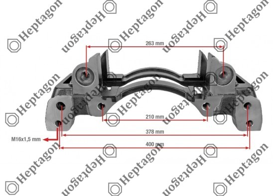 CALIPER CARRIER RIGHT 22,5'' / 3004 131 200