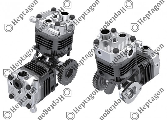 Twin Cylinder Vertical & Horizontal Ø100 mm - 596 CC - Stroke 38 mm / 4001 341 003