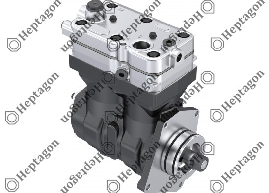 Twin Cylinder Compressor Ø85 mm - 636 CC - Stroke 56 mm - Without gear / 4001 341 045