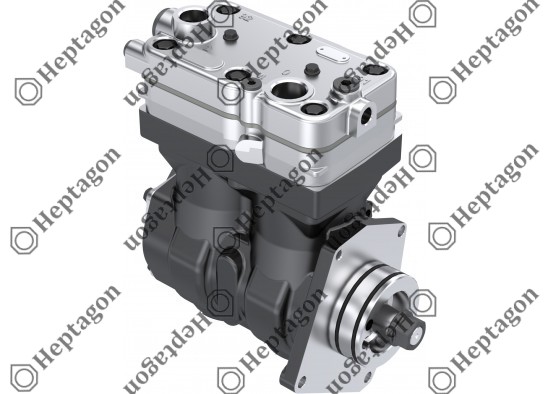 Twin Cylinder Compressor Ø85 mm - 636 CC - Stroke 56 mm - Without gear / 4001 341 054