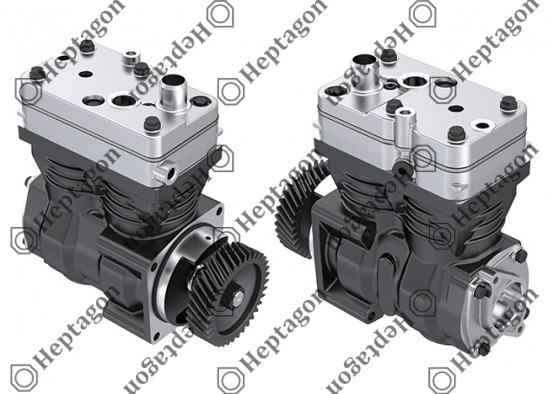 Twin Cylinder Compressor Ø85 mm - 636 CC - Stroke 56 mm / 4001 341 059