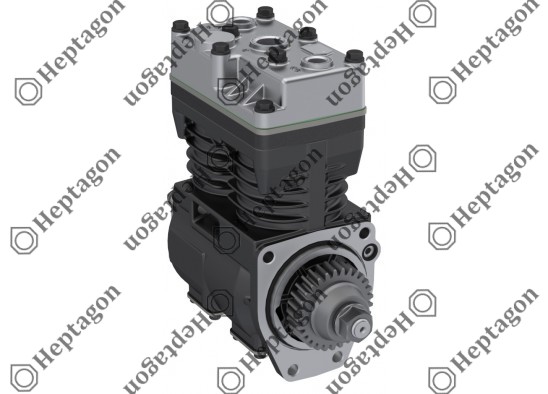 Twin Cylinder Compressor Ø78 mm-500 CC-Stroke 52 mm - With Gear / 5001 342 007