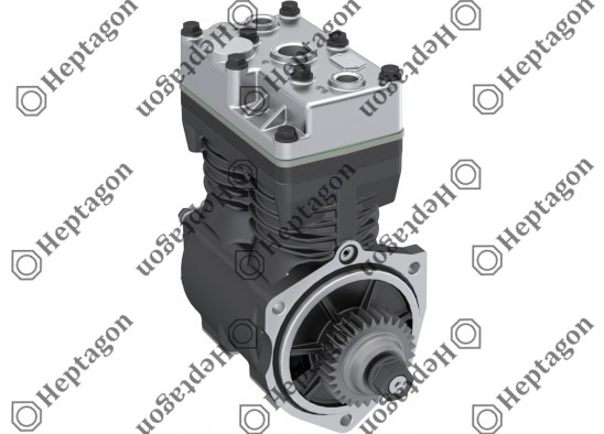 Twin Cylinder Compressor Ø78 mm-500 CC-Stroke 52 mm - With Gear / 5001 342 011