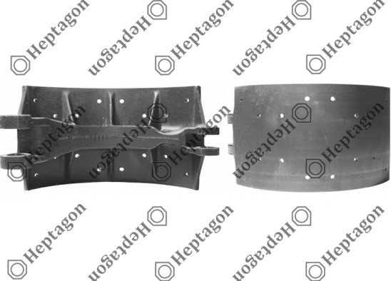 KERAX BRAKE SHOE / 5001 411 004 / 5010098948,  ES93255