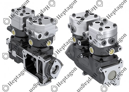 Twin Cylinder Compressor Ø90 mm - 547 CC - Stroke 46 mm / 6001 341 027