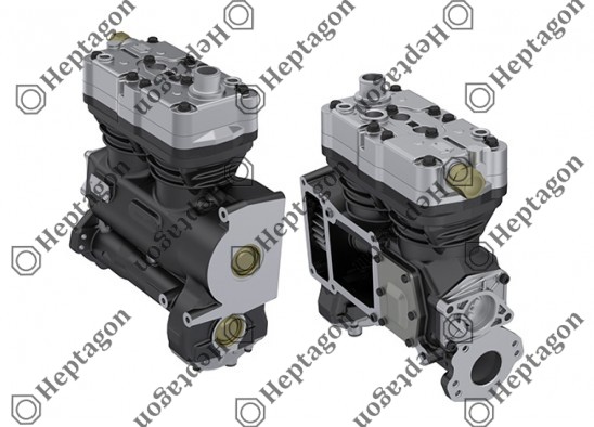 Twin Cylinder Compressor Ø92 mm - 720 CC - Stroke 54 mm / 6001 341 046