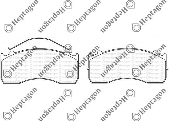 29115 MAN 12.180 / 12.160 BRAKE PAD / 6001 391 005 / 29115