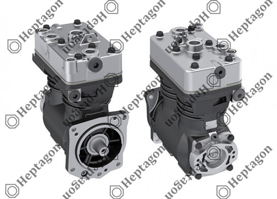 Twin Cylinder Compressor Ø88 mm-600 CC-Stroke 50 mm - With Gear / 7001 342 006