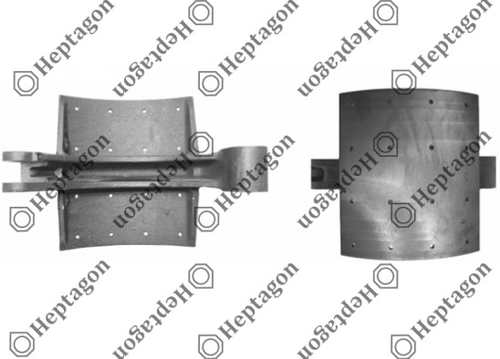 3-4 SERIES BRAKE SHOE / 7001 411 002 / 1104545,  1104549