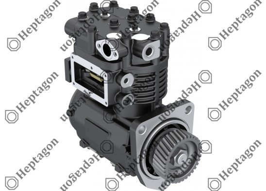 Twin Cylinder Compressor Ø75 mm-440 CC-Stroke 50 mm - With Gear / 8001 342 028