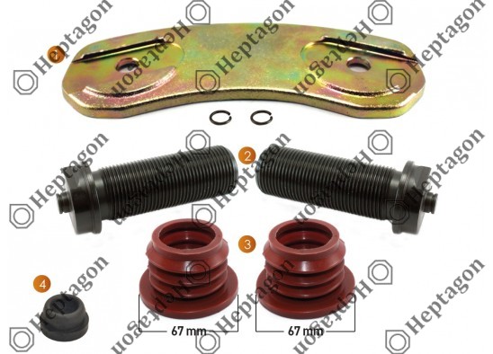 TAPPET PLATE & BOLT SET / 9054 151 126 / HALDEX  94664