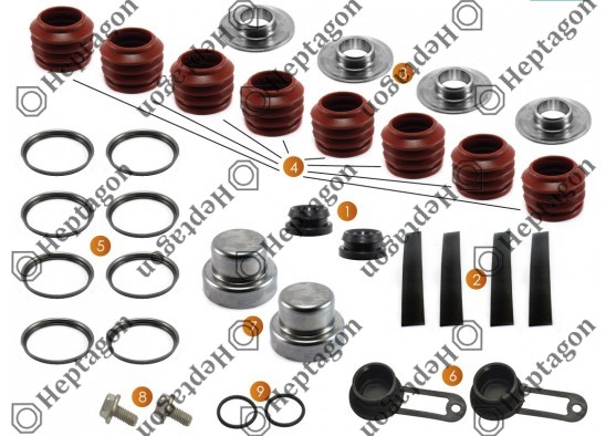 PIN REPAIR KIT / 9054 151 139 / HALDEX  87680