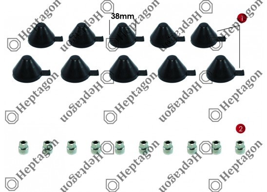 ADJUSTING MECHANISM CAP SET / 9104 120 196 / KNORR : K000029,  MAN : 81.50822.6021,  81508226021,  DAF : 1439493