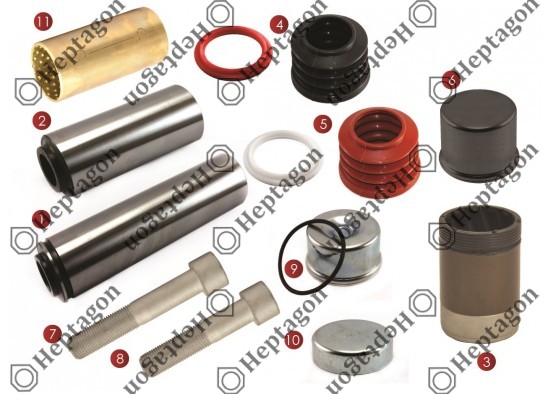 CALIPER PIN REPAIR KIT / 9104 120 247 / KNORR : K031844K50,  SCANIA : 1756390,  1906779