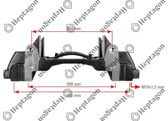 CALIPER CARRIER / 9104 120 278 / KNORR : K012619,  BPW : 01.303.88.56.0,  0130388560