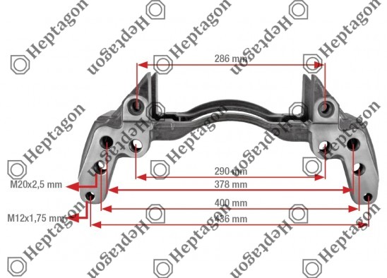 CALIPER CARRIER / 9104 120 281 / KNORR : K010765,  SCANIA : 1756388