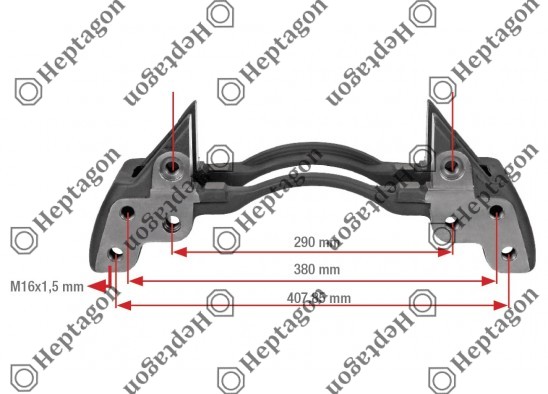 CALIPER CARRIER LEFT / 9104 120 282 / KNORR : K001529,  MERCEDES : 000 421 3706,  0004213706