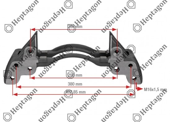 CALIPER CARRIER RIGHT / 9104 120 283 / KNORR : K001530,  MERCEDES : 000 421 3806,  0004213806