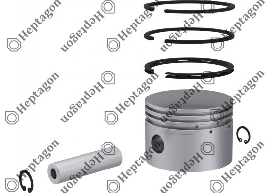 Piston & Ring Ø75.00 mm / 9304 850 031