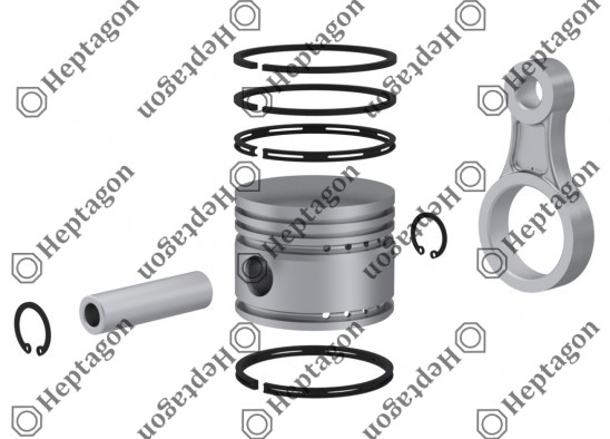 Piston & Ring Ø65.00 mm / 9304 850 066