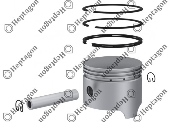 Piston & Ring Ø80.00 mm / 9304 850 096