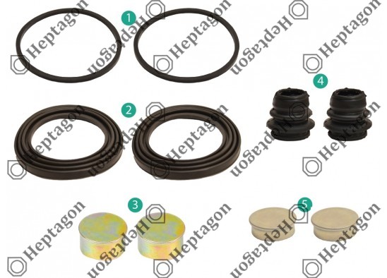 CALIPER BOOT & SEAL REPAIR KIT / 9404 181 048 / MERITOR : SP8567,  VOLVO : 270531,  VOLVO : 3090938