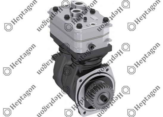 Twin Cylinder Compressor Ø75 mm-442 CC-Stroke 50 mm - With Gear / 1001 342 009