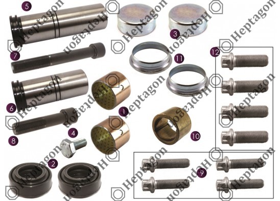 PIN REPAIR KIT / 2004 140 480 / MERITOR : MCK1298,  RENAULT : 5001866989