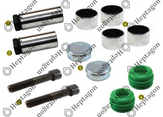 CALIPER PIN REPAIR KIT / 3004 131 176 / WABCO 12999551, ,  WABCO 12999551, ,  MERCEDES 0004200982, ,  MAN 1011015717