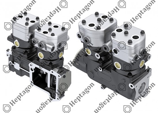 Twin Cylinder Compressor Ø90 mm - 547 CC - Stroke 46 mm / 6001 341 018