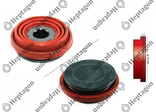 THRUST PART WITH BELLOW 74 mm / 9104 120 021