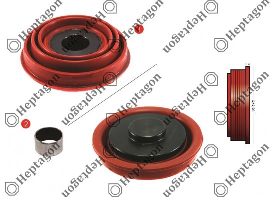 CALIPER TAPPET & BOOT SET / 9104 120 043