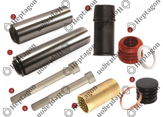 CALIPER PIN REPAIR KIT / 9104 120 234 / KNORR : II358510062,  SCANIA 1415149,  1415515,  1415154,  MERCEDES 000 420 1182,  0004201182